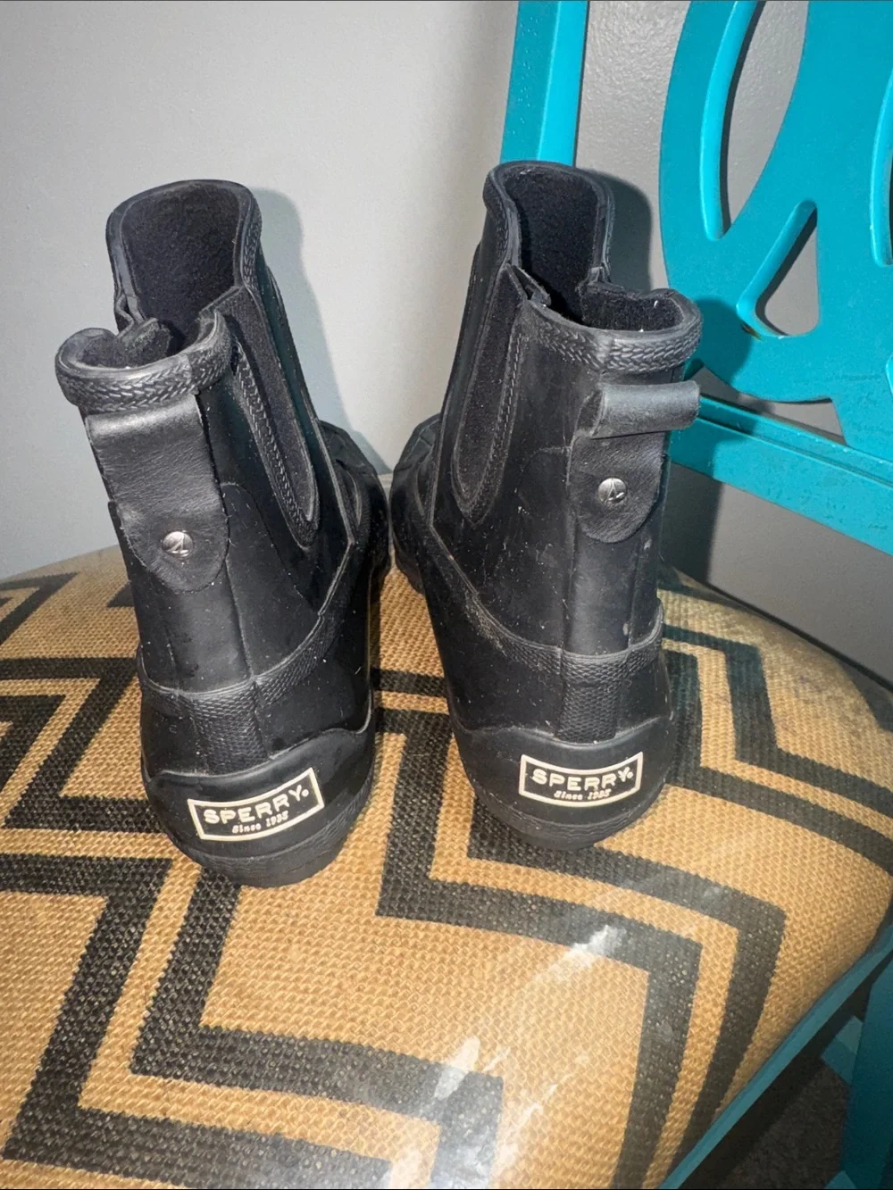 Sperry Black Slip-On Waterproof Chelsea Boots